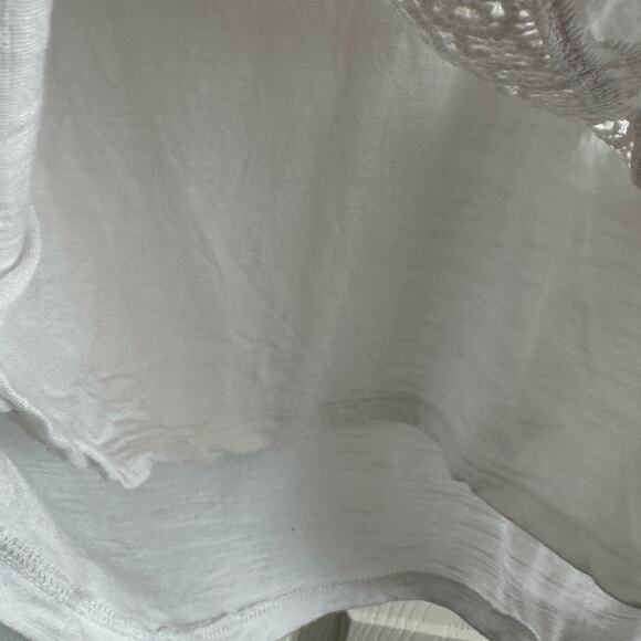 pink republic women’s ivory crochet lace tank top size m boho summer casual - Picture 7 of 9